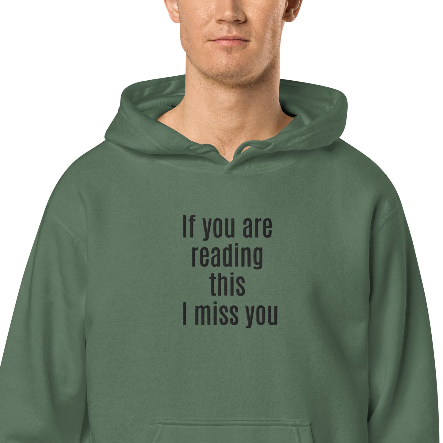 I MISS YOU Unisex pigment-dyed hoodie